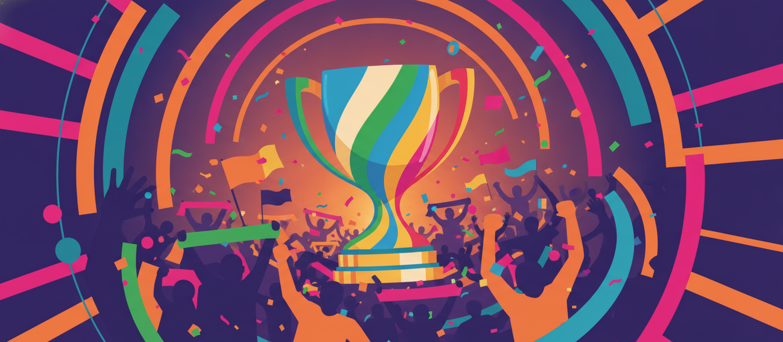 Illustration of a South American football trophy representing Copa America streaming