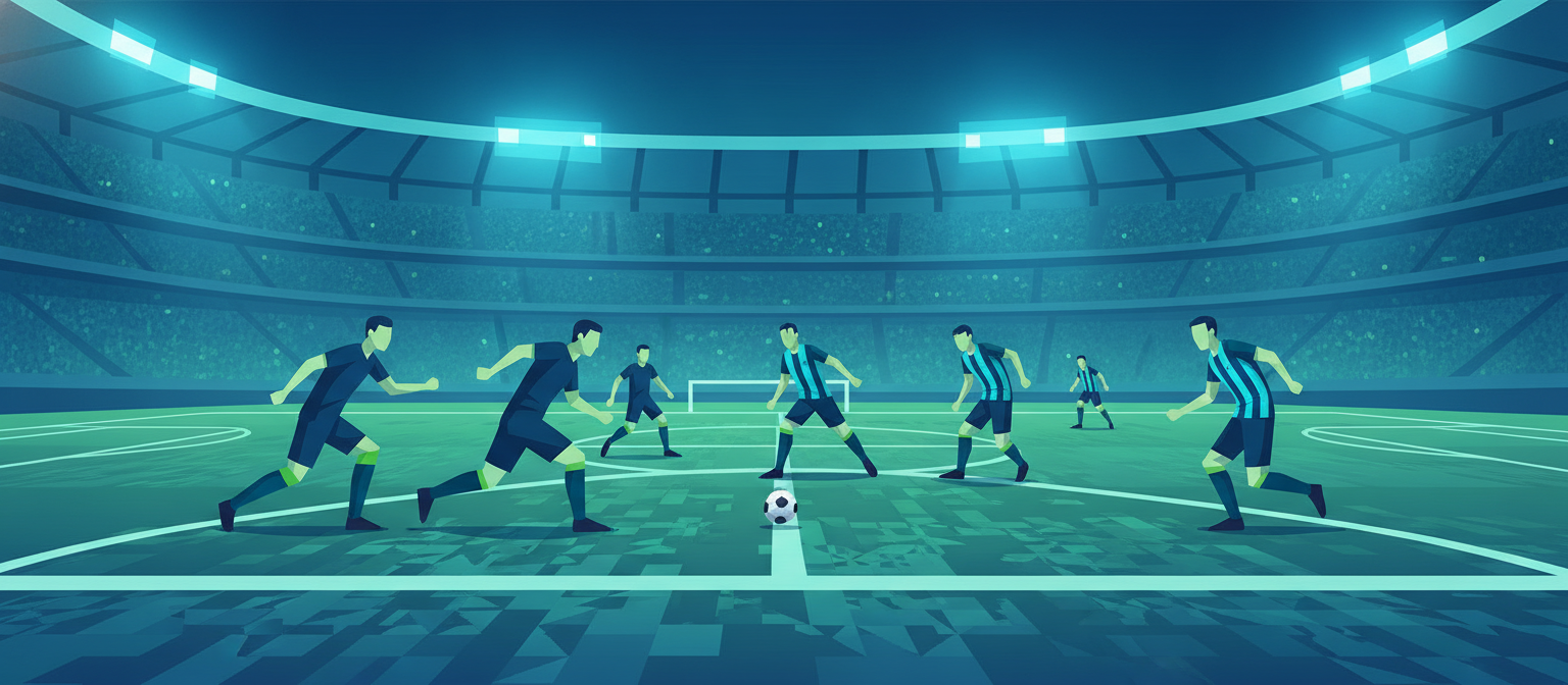 Illustration of an Italian football stadium representing Serie A streaming
